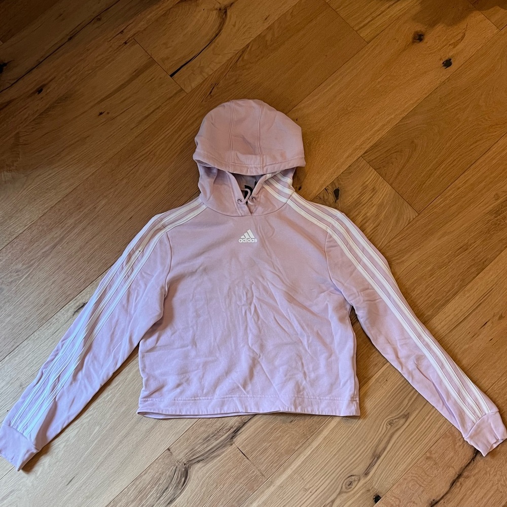 adidas light pink hoodie